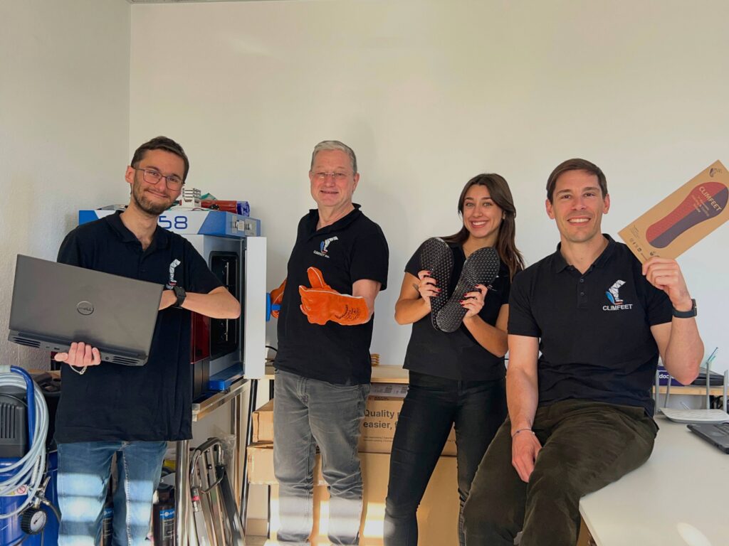 ClimFeet Perf deuxième version semelles R&D équipe